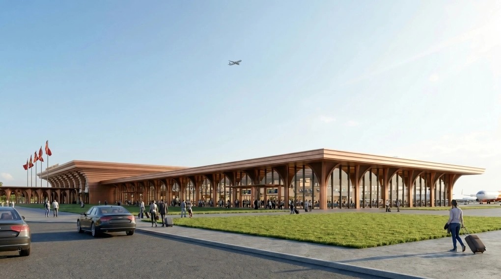 perspective view of phan thiet airport